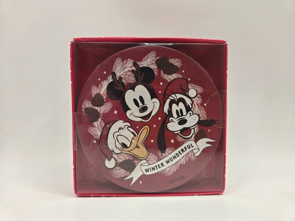 Disney Holiday 4 Pack Coasters New! Winter Wonderful